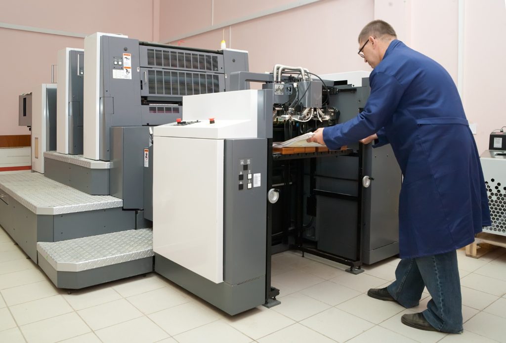 Working offset printer
